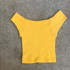 Yellow Off-Shoulder Women's Top